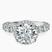 Pre-Designed Platinum Enchanté Side Stones Halo Lab Diamond Ring