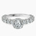 Pre-Designed Platinum Enchanté Side Stones Halo Lab Diamond Ring