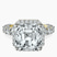 Pre-Designed 10kt Yellow Gold Enchanté Side Stones Halo Lab Diamond Ring