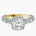 Pre-Designed 14ct Yellow Gold Enchanté Side Stones Halo Lab Diamond Ring