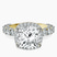 Pre-Designed 14kt Yellow Gold Enchanté Side Stones Halo Lab Diamond Ring