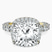 Pre-Designed 10kt Yellow Gold Enchanté Side Stones Halo Lab Diamond Ring