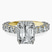 Pre-Designed 18kt Yellow Gold Enchanté Side Stones Halo Lab Diamond Ring