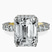 Pre-Designed 14kt Yellow Gold Enchanté Side Stones Halo Lab Diamond Ring