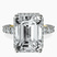 Pre-Designed 18kt Yellow Gold Enchanté Side Stones Halo Lab Diamond Ring