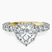 Pre-Designed 14kt Yellow Gold Enchanté Side Stones Halo Lab Diamond Ring