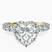 Pre-Designed 18kt Yellow Gold Enchanté Side Stones Halo Lab Diamond Ring