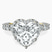 Pre-Designed 10kt Yellow Gold Enchanté Side Stones Halo Lab Diamond Ring
