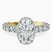 Enchanté Side Stones Halo Lab Diamond Engagement Ring in 18kt Yellow Gold
