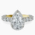 Pre-Designed 18ct Yellow Gold Enchanté Side Stones Halo Lab Diamond Ring