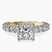 Pre-Designed 10kt Yellow Gold Enchanté Side Stones Halo Lab Diamond Ring