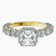 Pre-Designed 14kt Yellow Gold Enchanté Side Stones Halo Lab Diamond Ring