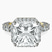 Pre-Designed 10kt Yellow Gold Enchanté Side Stones Halo Lab Diamond Ring