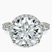 Pre-Designed 10kt Yellow Gold Enchanté Side Stones Halo Lab Diamond Ring