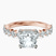 Caitronia Floating Side Stones Lab Diamond Engagement Ring in 18kt Rose Gold