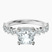 Caitronia Floating Side Stones Lab Diamond Engagement Ring in 18kt White Gold