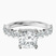 Caitronia Floating Side Stones Lab Diamond Engagement Ring in 10kt White Gold