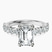 Caitronia Floating Side Stones Lab Diamond Engagement Ring in 18kt White Gold