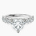Caitronia Floating Side Stones Lab Diamond Engagement Ring in 18kt White Gold