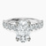 Caitronia Floating Side Stones Lab Diamond Engagement Ring in 18kt White Gold