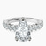 Caitronia Floating Side Stones Lab Diamond Engagement Ring in 14kt White Gold