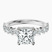 Caitronia Floating Side Stones Lab Diamond Engagement Ring in 10kt White Gold