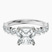 Caitronia Floating Side Stones Lab Diamond Engagement Ring in 10kt White Gold