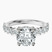 Caitronia Floating Side Stones Lab Diamond Engagement Ring in 18kt White Gold