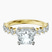 Caitronia Floating Side Stones Lab Diamond Engagement Ring in 14kt Yellow Gold