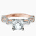 Ciara Petite Station Style Lab Diamond Engagement Ring in 10kt Rose Gold