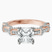Ciara Petite Station Style Lab Diamond Engagement Ring in 10kt Rose Gold