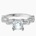 Ciara Petite Station Style Lab Diamond Engagement Ring in Platinum