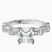 Ciara Petite Station Style Lab Diamond Engagement Ring in 10kt White Gold
