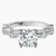 Ciara Petite Station Style Lab Diamond Engagement Ring in 18kt White Gold
