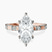 Pre-Designed 9ct Rose Gold Majestic Love Lab Diamond Accent Ring