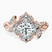 Garden Bloom Side Stone Lab Diamond Engagement Ring in 10kt Rose Gold