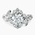 Garden Bloom Side Stone Lab Diamond Engagement Ring in Platinum