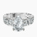 Skylar Side Stone Encrusted Lab Diamond Engagement Ring in Platinum