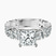 Skylar Side Stone Encrusted Lab Diamond Engagement Ring in Platinum