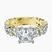 Skylar Side Stone Encrusted Lab Diamond Engagement Ring in 9ct Yellow Gold