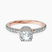Pre-Designed 10kt Rose Gold Cleopatra Halo Lab Diamond Ring