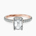 Pre-Designed 10kt Rose Gold Cleopatra Halo Lab Diamond Ring