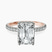 Pre-Designed 10kt Rose Gold Cleopatra Halo Lab Diamond Ring