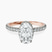 Pre-Designed 10kt Rose Gold Cleopatra Halo Lab Diamond Ring