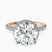 Pre-Designed 10kt Rose Gold Cleopatra Halo Lab Diamond Ring