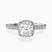 Pre-Designed 14kt White Gold Cleopatra Halo Lab Diamond Ring