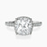 Pre-Designed 14kt White Gold Cleopatra Halo Lab Diamond Ring