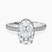 Cleopatra Halo Lab Diamond Engagement Ring in Platinum