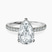 Cleopatra Halo Lab Diamond Engagement Ring in Platinum