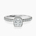 Pre-Designed 14kt White Gold Cleopatra Halo Lab Diamond Ring